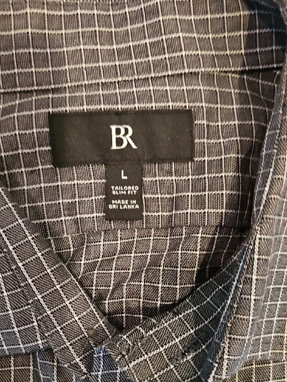 Men's Checked Button-Up Shirt in Gray